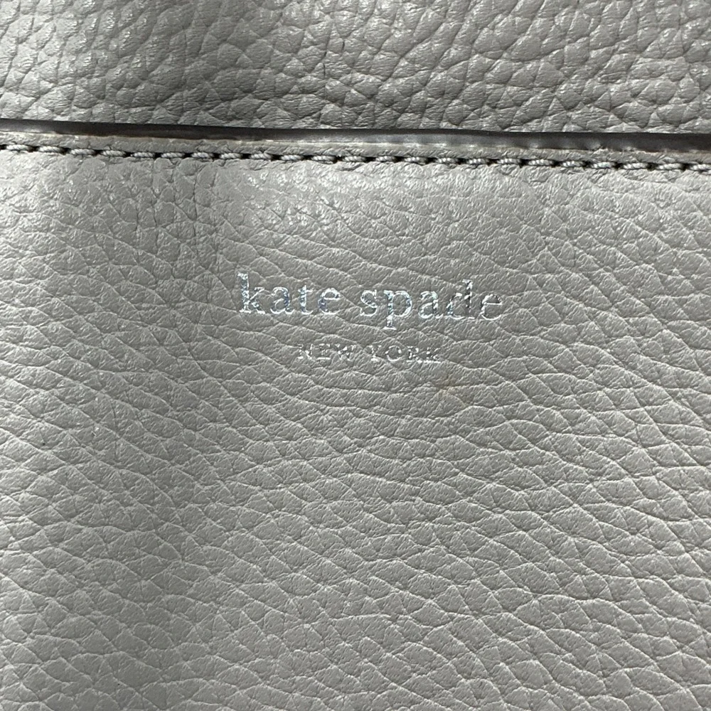 Kate Spade New York Pebbled Leather Dome‎ Backpack Taupe Grey Silver Hardware